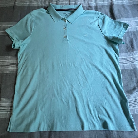 Nautica Womens' Short Sleeve Mint Green Polo Shirt Size XXL - Picture 1 of 11